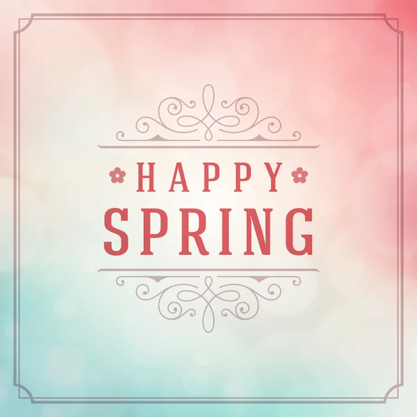 Spring Vector Typographic Poster or Greeting Card Design. — Stock Vector