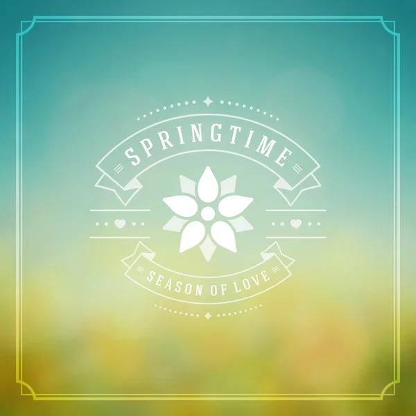 Spring Vector Typographic Poster or Greeting Card Design. — Stock Vector