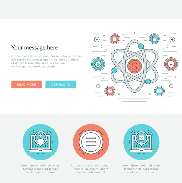 Düz çizgi iş araştırma kavramı vektör çizim.