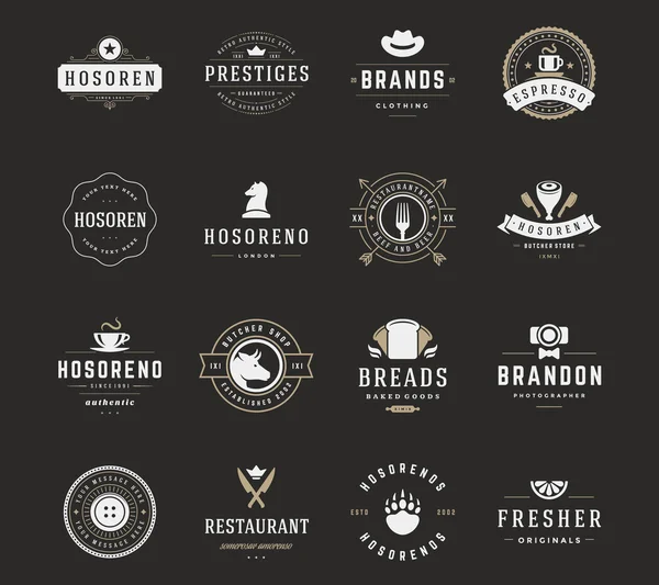 Vintage logo ontwerp sjablonen Set, Vector Design Elements — Stockvector