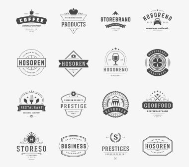 Vintage Logos Design Templates Set. Vector design elements