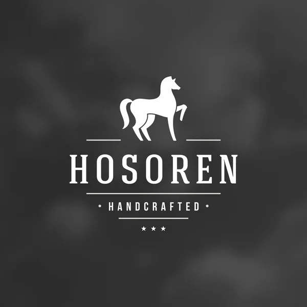 Horse Silhouette Logo Template. — Stock Vector