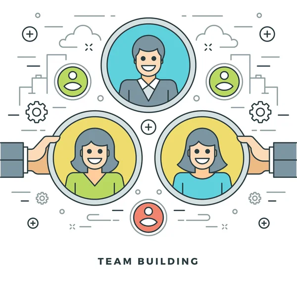 Düz çizgi iş kavramı vektör çizim ince kontur vektör simgeler.