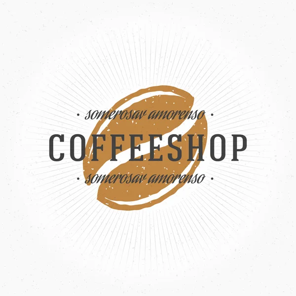 Modelo de logotipo desenhado à mão loja de café . — Vetor de Stock