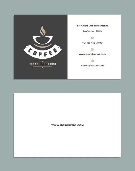 Business Card Design en Retro stijl Logo sjabloon. — Stockvector