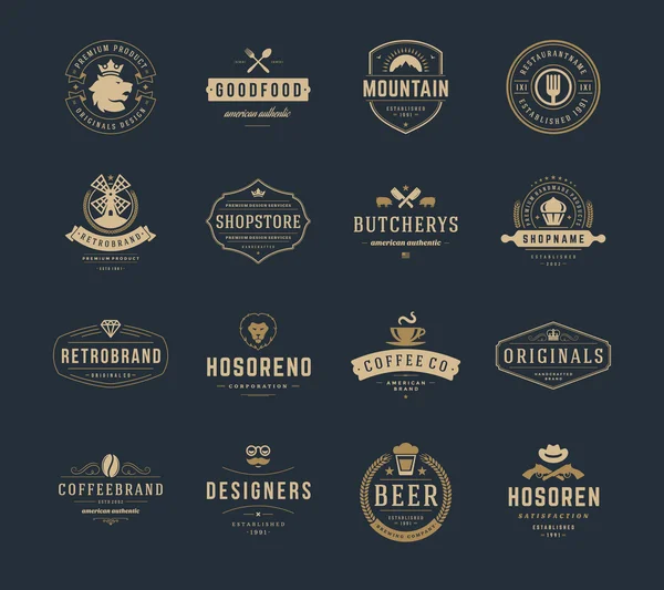 Ensemble de modèles de conception de logos vintage . — Image vectorielle