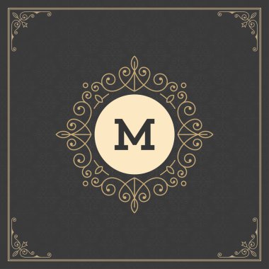 Kraliyet Logo tasarım şablonu vektör dekorasyon