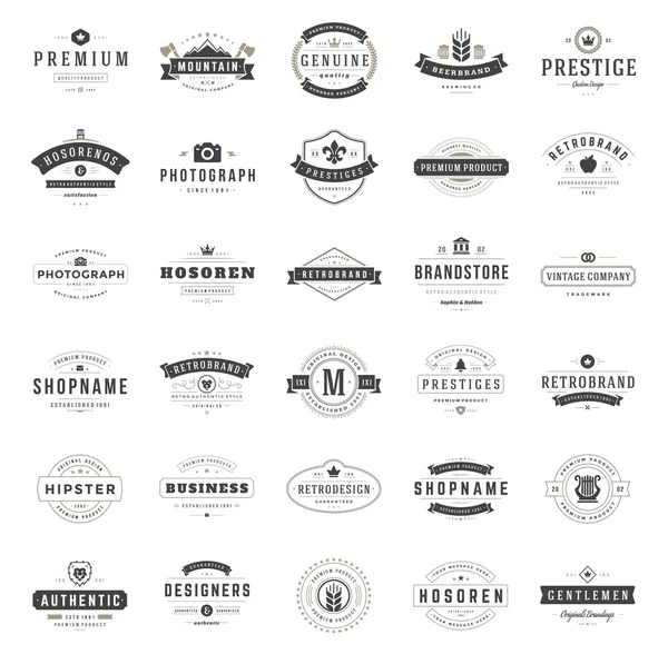 Vintage Logos Design Templates Set. — Stock Vector