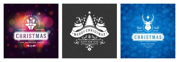 Natal foto sobreposição vintage tipográfico design ornamentado decoração com feriados desejos — Vetor de Stock