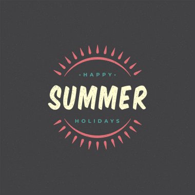 Yaz tatili etiketi veya rozet tipografi sloganı