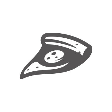 Beyaz arkaplan vektör resimleme üzerinde izole pizza simgesi.