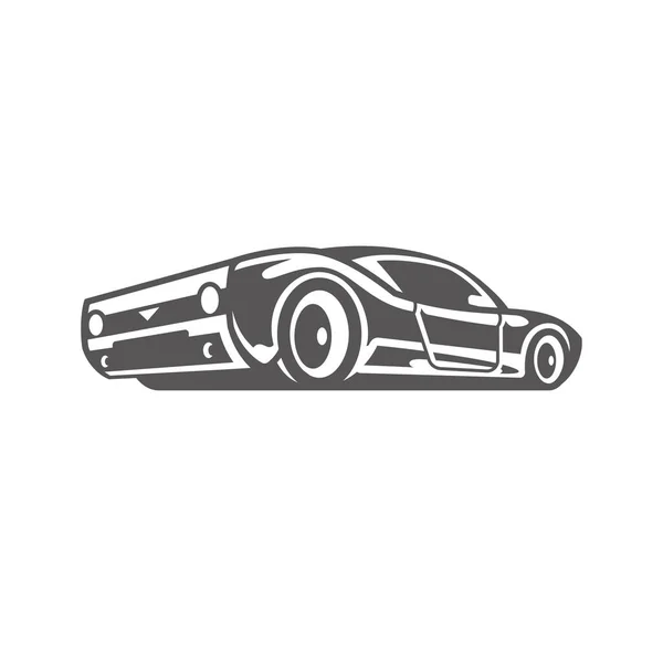 Icône de voiture de sport isolé sur fond blanc illustration vectorielle. — Image vectorielle