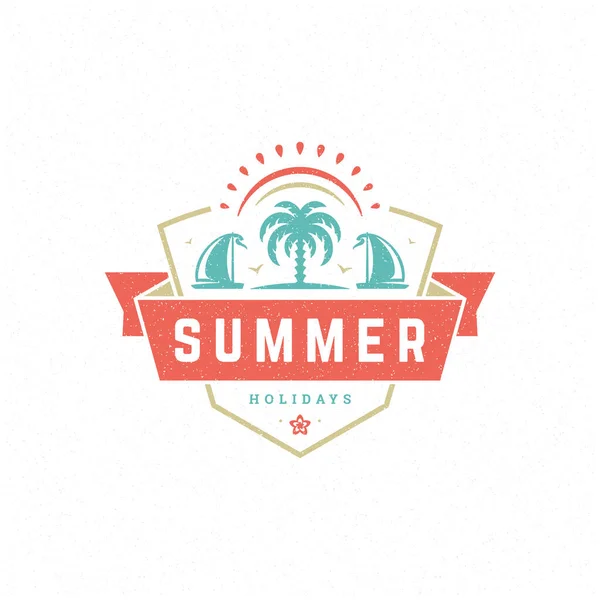 Zomervakantie label of badge typografie slogan design — Stockvector