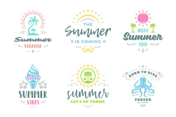 Tipografía de vacaciones de verano citas inspiradoras o refranes diseño — Vector de stock