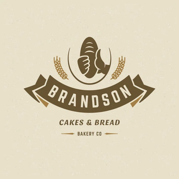 Bakery badge or label retro vector illustration. — Stock Vector