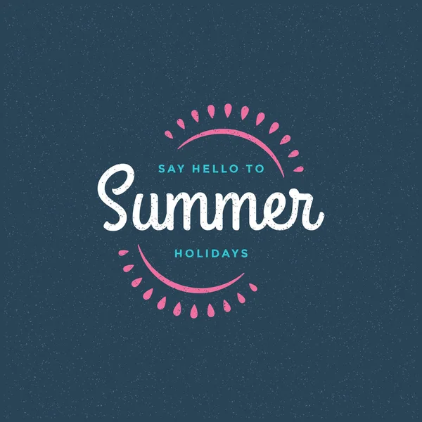 Zomervakantie label of badge typografie slogan design — Stockvector