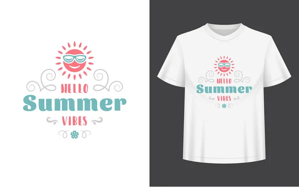 Cita de verano o diciendo se puede utilizar para la camiseta, taza, tarjeta de felicitación, superposiciones de fotos — Vector de stock