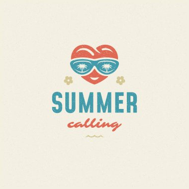 Yaz tatili etiketi veya rozet tipografi sloganı