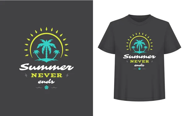 Cita de verano o diciendo se puede utilizar para la camiseta, taza, tarjeta de felicitación, superposiciones de fotos — Vector de stock