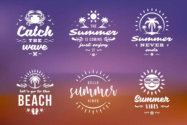 Letnie wakacje typografia inspirujące cytaty lub powiedzonka design — Wektor stockowy