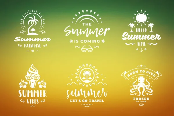 Летние каникулы типографика вдохновляющие цитаты или изречения дизайн — стоковый вектор