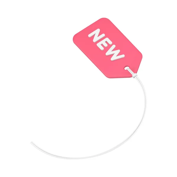 Πώληση ογκομετρική 3d ετικέτα στο σύρμα. Ροζ αυτοκόλλητο με διαφήμιση προϊόντων και πλαστικά συνδετήρες — Διανυσματικό Αρχείο
