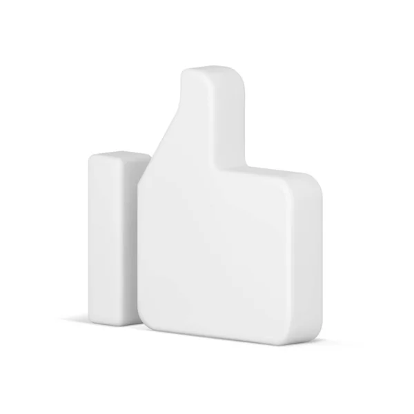 Blanc 3d positif comme. Approbation en ligne symbole web — Image vectorielle