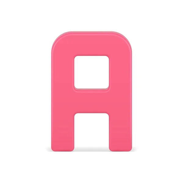 Letra alfabética Um ícone 3d. Símbolo vermelho para tipografia volumétrica — Vetor de Stock