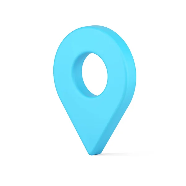 Web haritası işaretleyici 3d simgesi. Hedef konuma sahip mavi hacimli navigasyon sembolü — Stok Vektör