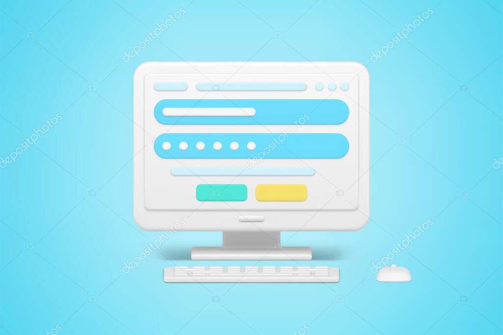 Verificación de contraseña en cuenta web personal icono 3d 2024