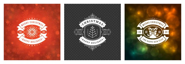 Navidad foto superposiciones vintage diseño tipográfico adornado símbolos de decoración con vacaciones deseos vector ilustración — Vector de stock