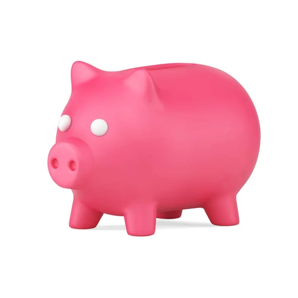 Piggy Bank ícone 3d rosa. Cofre criativo para dinheiro e poupança —  Vetores de Stock