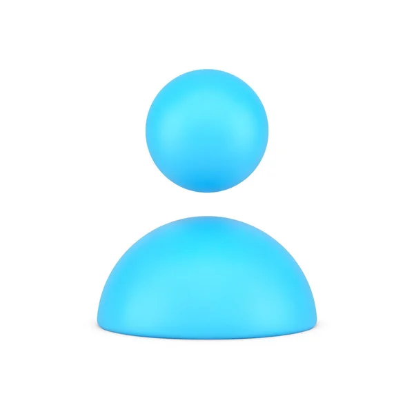 Symbole humain abstrait icône 3d. Avatar social pour la communication en ligne — Image vectorielle