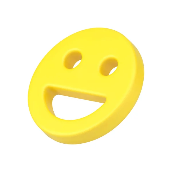 Chute drôle smiley icône 3d. Symbole pour bavarder et exprimer la joie bonheur — Image vectorielle