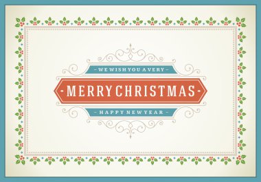Merry Christmas holidays greeting card background