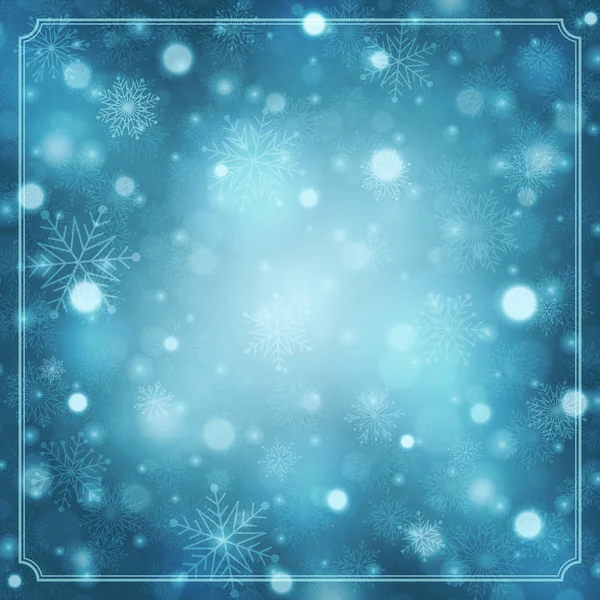 Christmas snowflakes and light background — Stock Photo, Image