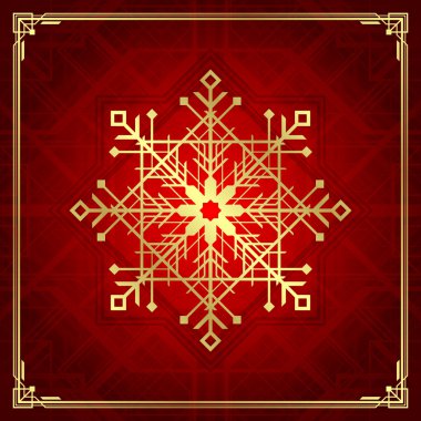 Noel kar tanesi art deco tarzında