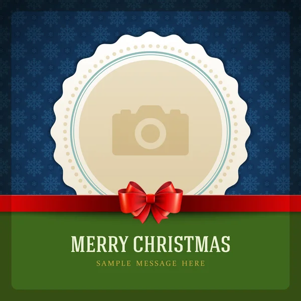 クリスマス レトロなグリーティング カードや写真のための場所 — ストックベクタ