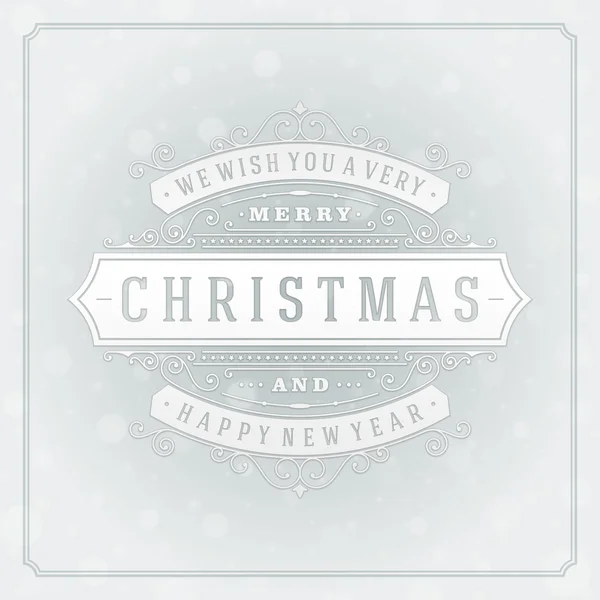 Christmas retro typography and light background — Stock Photo, Image