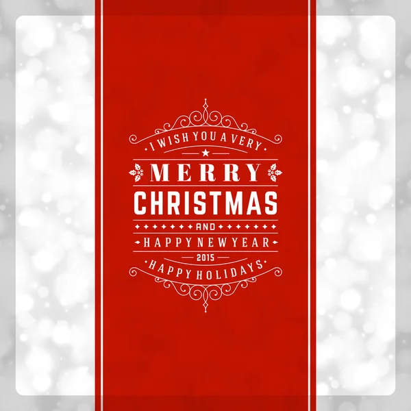 Christmas retro typography and light background — Stock Photo, Image