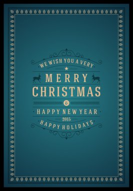 Tebrik kartı ve süsleme dekorasyon Noel retro