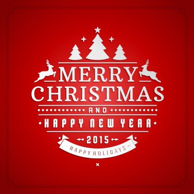 Christmas retro greeting card and ornament decoration background