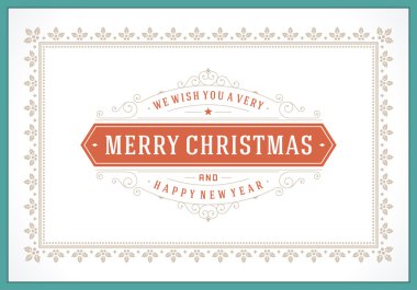 Christmas retro greeting card and ornament background