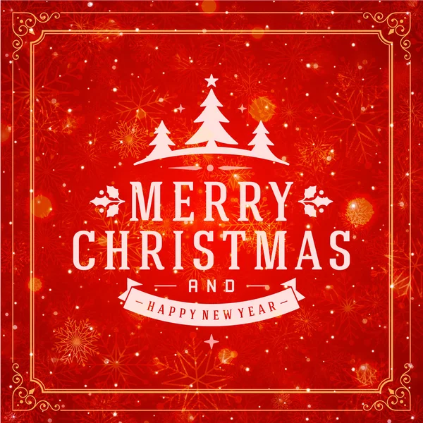 Christmas greeting card light and snowflakes background — Stok fotoğraf