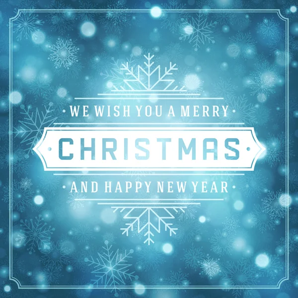 Christmas greeting card light and snowflakes background — Zdjęcie stockowe
