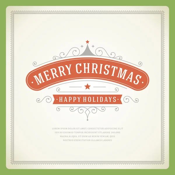 Christmas retro greeting card and ornament decoration background — 图库照片