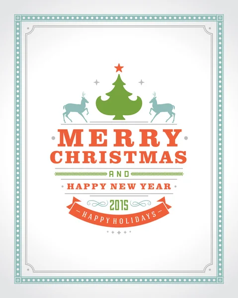Navidad tarjeta de felicitación retro y ornamento decoración fondo —  Fotos de Stock