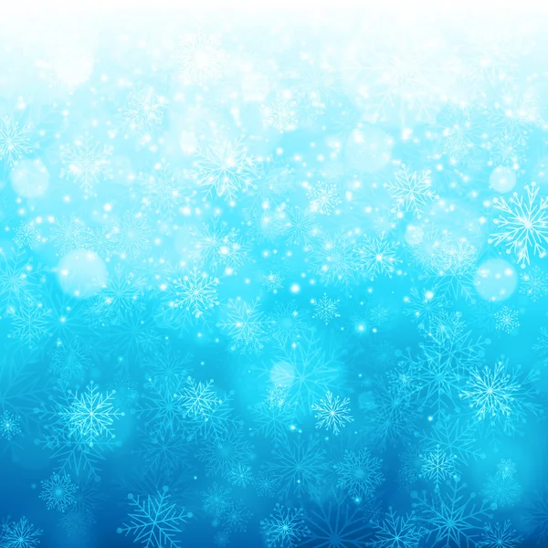 Luce celebrazione di Natale con sfondo fiocchi di neve — Foto Stock
