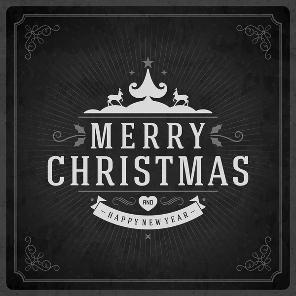 Christmas retro typografi — Stockfoto