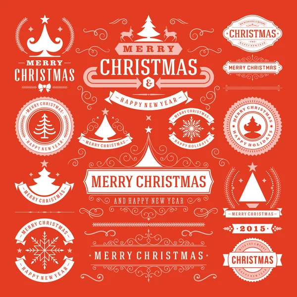 Elementos decorativos Navidad — Archivo Imágenes Vectoriales